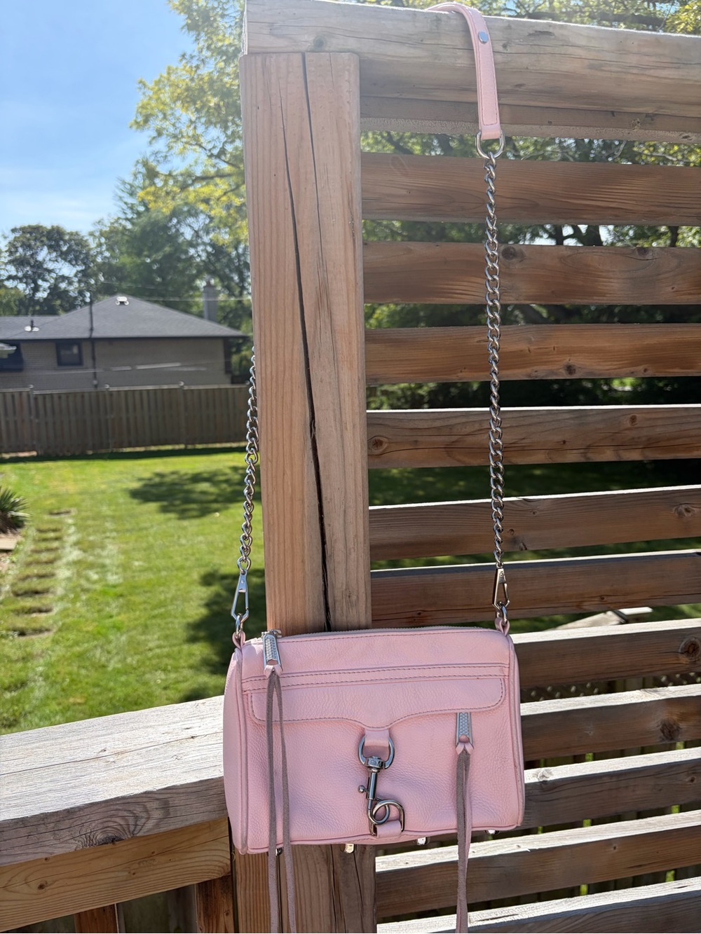 Rebecca Minkoff Pink Mini MAC Chain Crossbody Bag